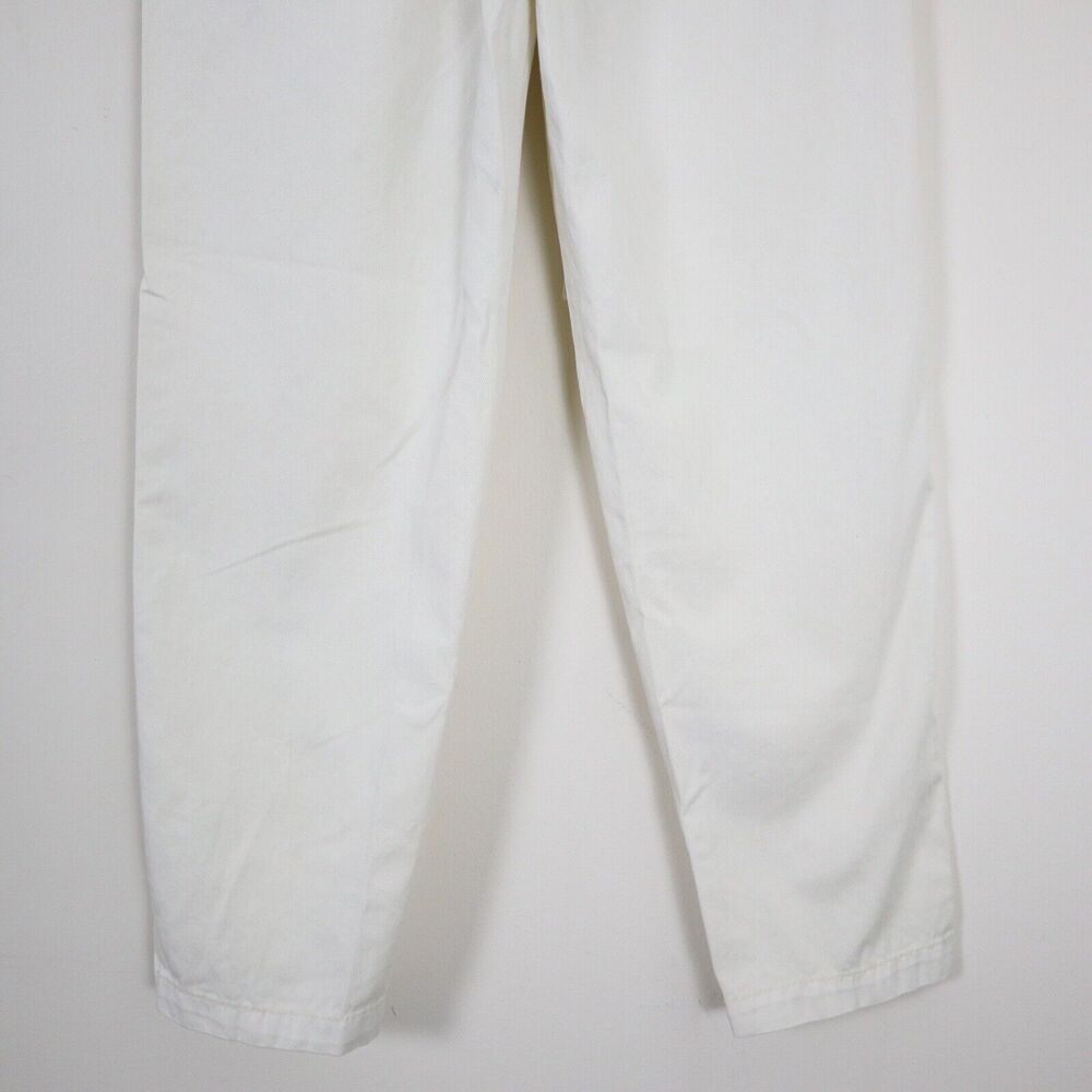 Free People Size 2 High-Waisted ‘90s Peg Pants Ivory Tie Waist Tapered Leg - Picture 11 of 12